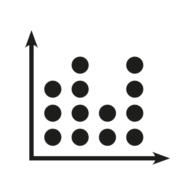 Icon data points graph