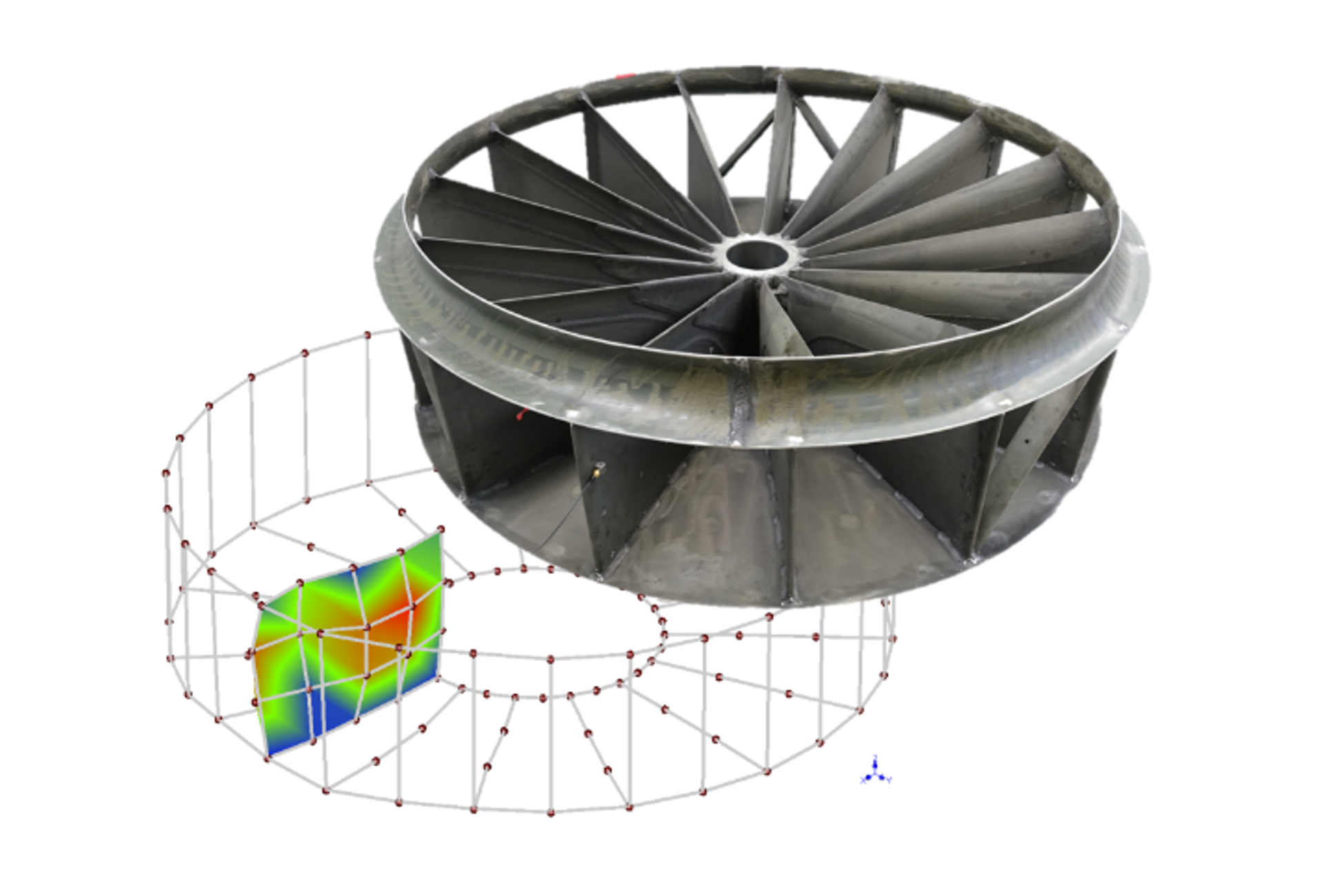 Figure FE simulation with rotor